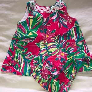 Lilly Pulitzer Dress 3-6 month. Worn once.
